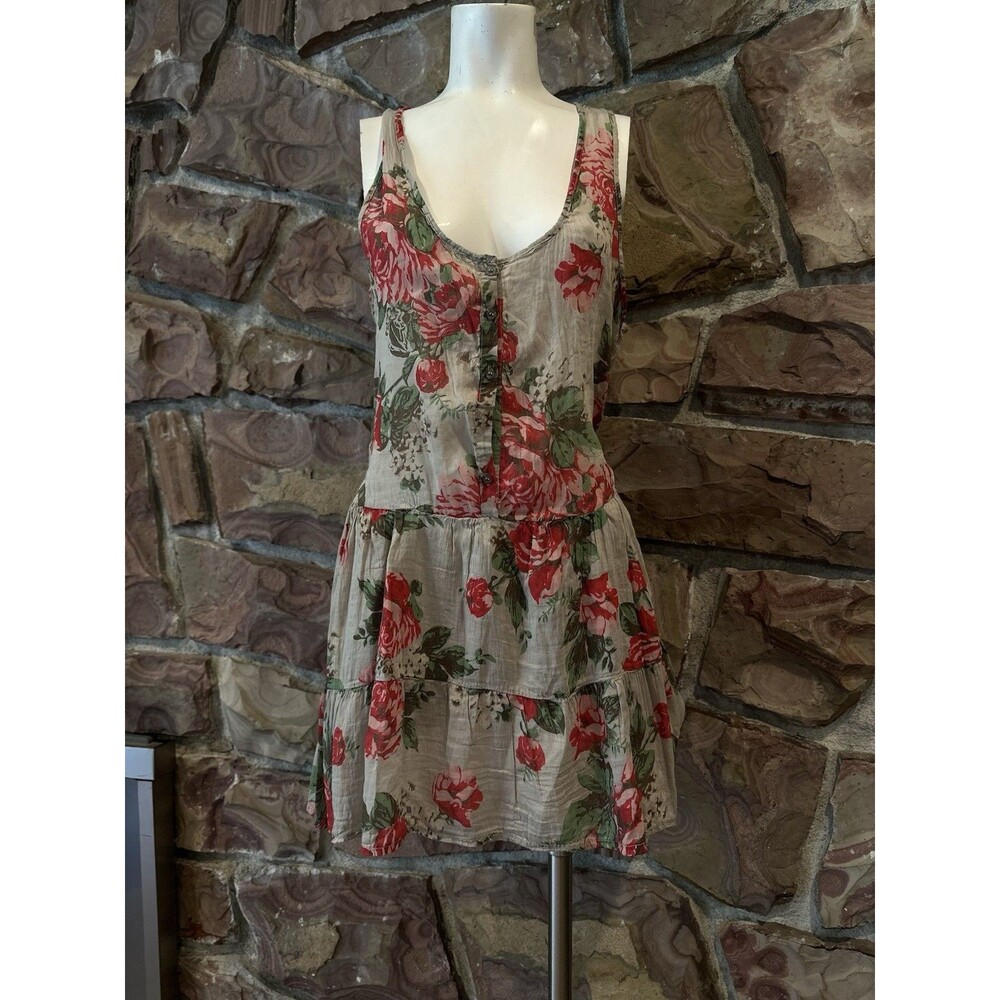 Floral Short Sleeve Viscose Above Knee Dress Made In Italy Pink Size XL’M”actual - Picture 4 of 12